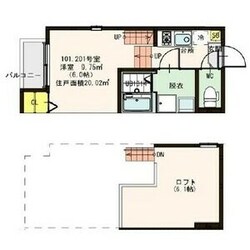 台原駅 徒歩5分 2階の物件間取画像